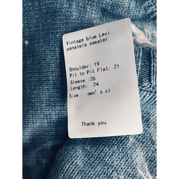 Vintage 1977 Levi's Panatela Sportswear Blue Crewneck Sweater Men’s Large - Picture 14 of 14